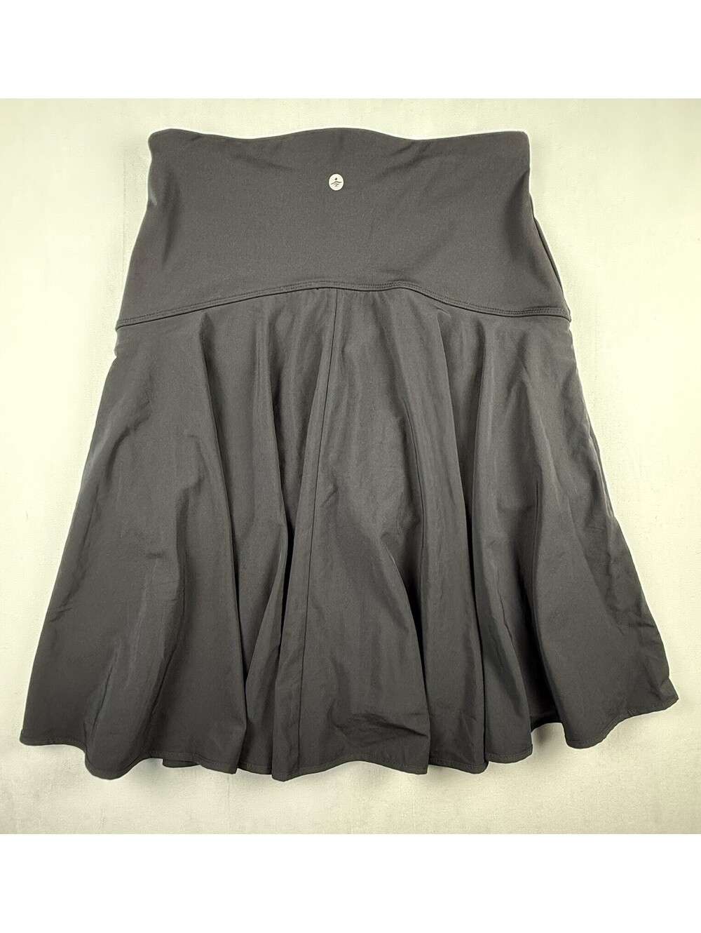 Halara High Drop Waisted Tennis Skirt Skort M Black Rouched Flowy Stretch Long - Picture 5 of 9